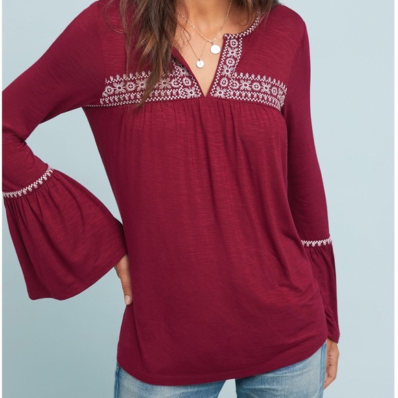 Anthropologie Casablanca Embroidered Top - Picture 3 of 6